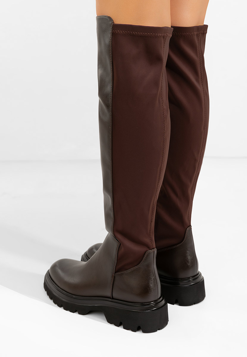 Чизми над коляното Serelis кафяв