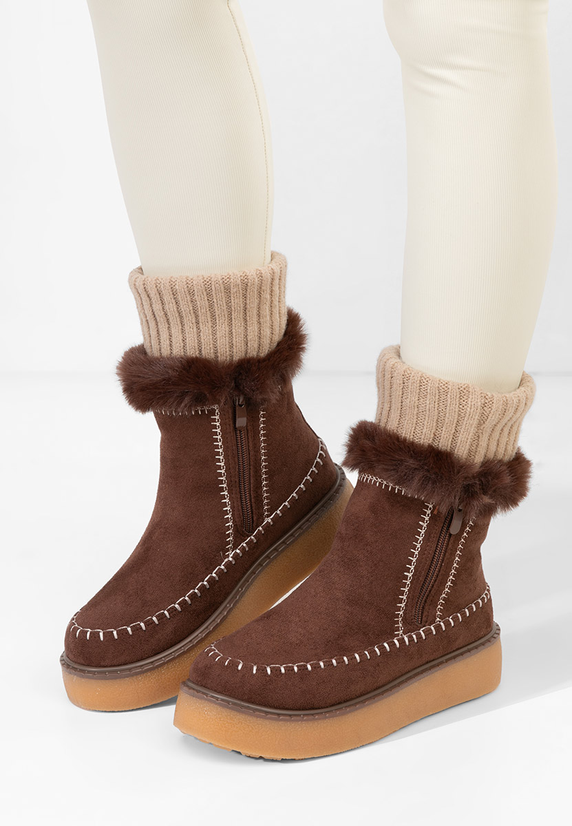 Обувки на платформа Delyra V2 кафяв