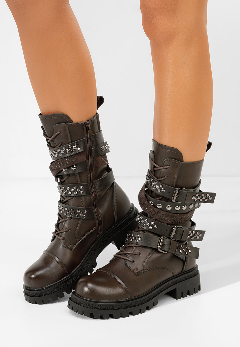 Дамски боти Dominia кафяв