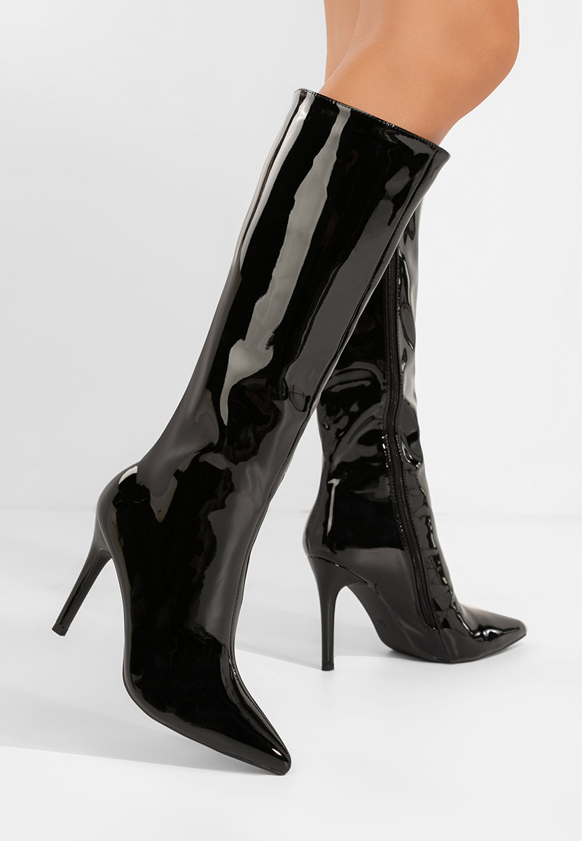 Чизми на ток Kiva черен