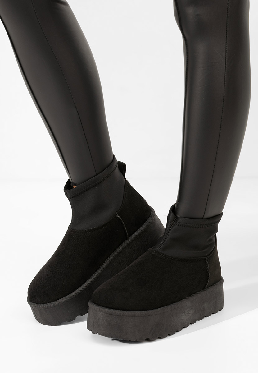 Чизми на платформа Aydena черен