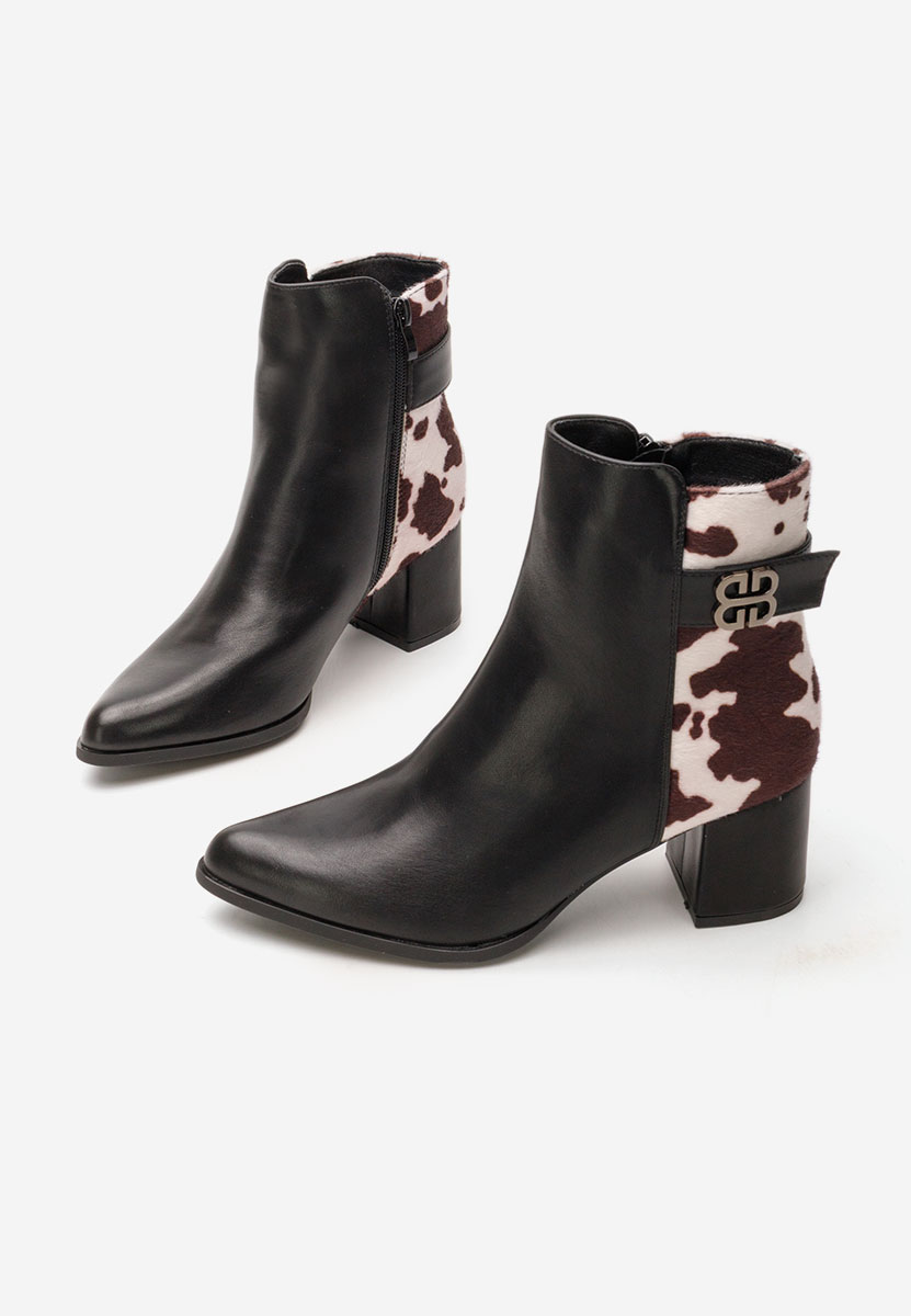 Боти на дебел ток Marivora черен