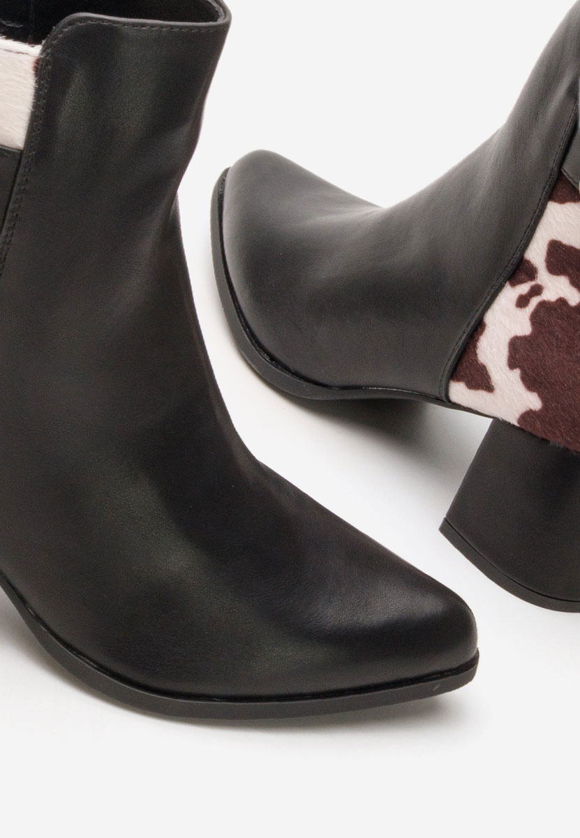 Боти на дебел ток Marivora черен