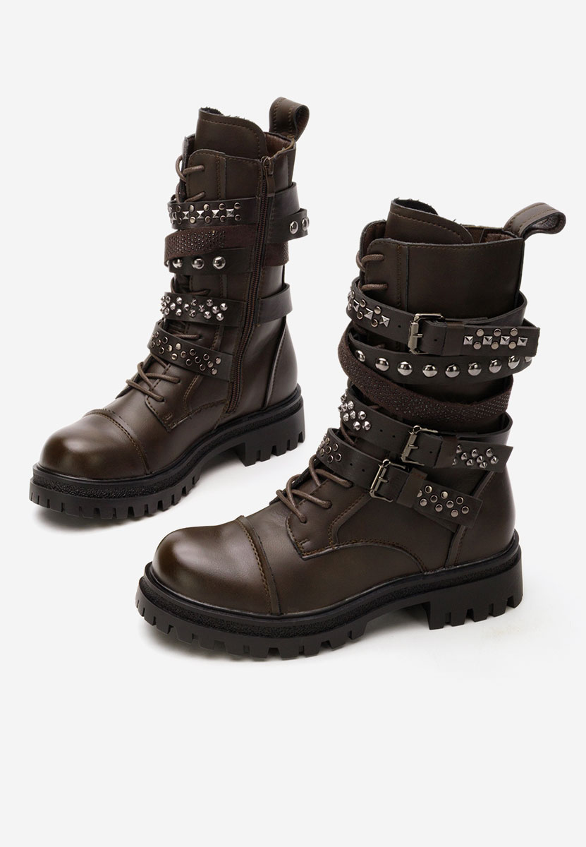 Дамски боти Dominia кафяв