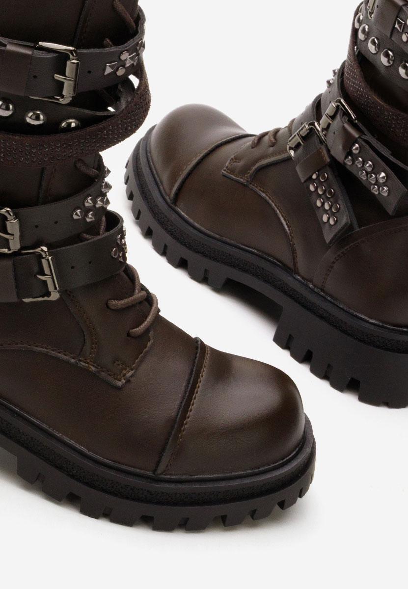 Дамски боти Dominia кафяв