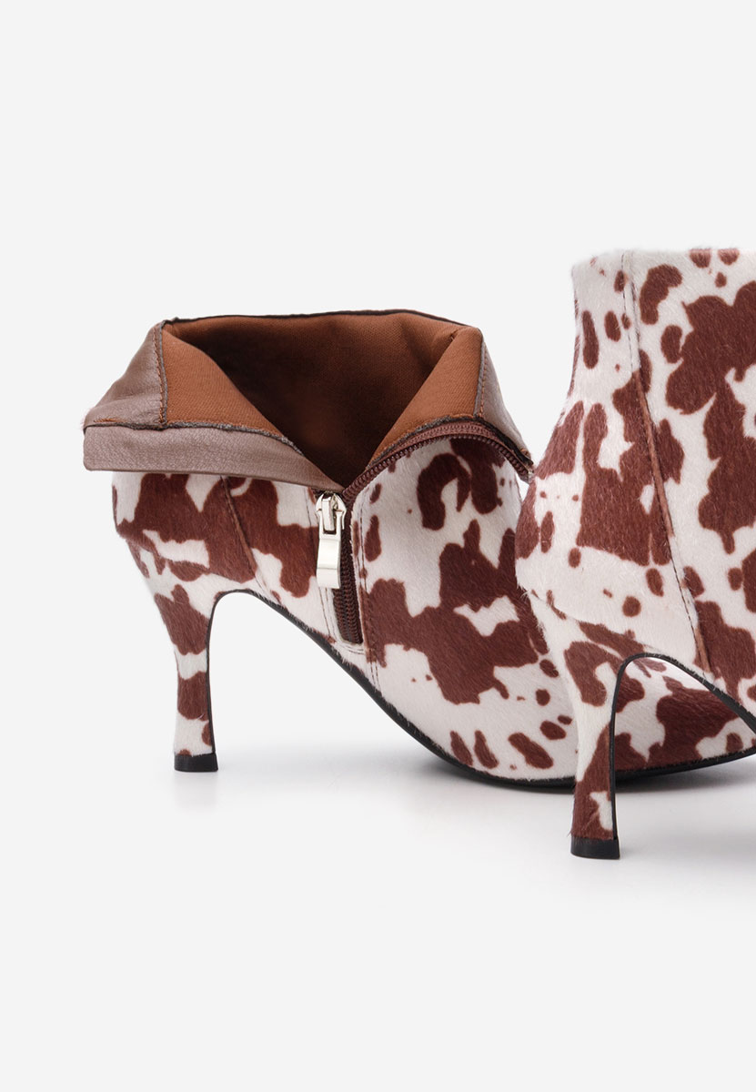 Боти на висок ток Jinna животински принт