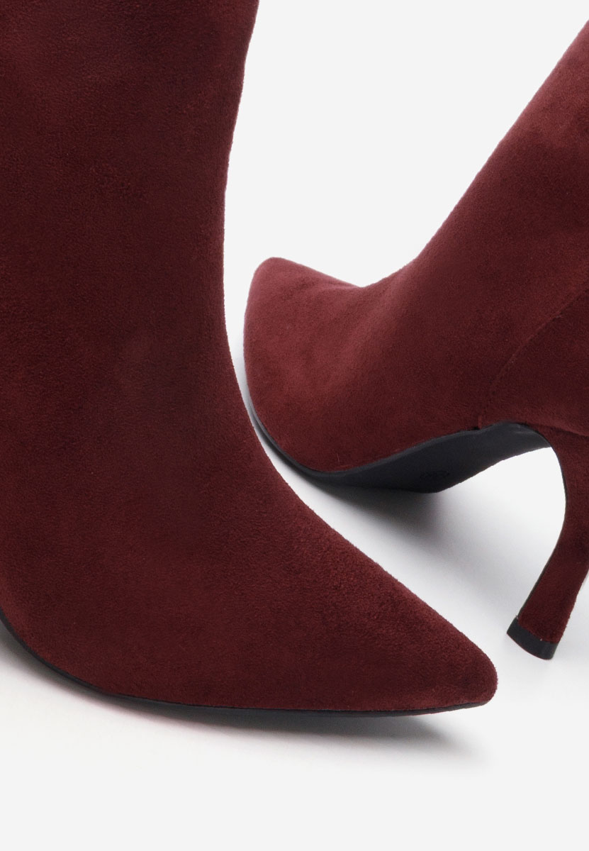 Боти на висок ток Jinna бордо