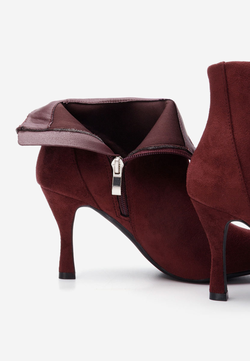 Боти на висок ток Jinna бордо