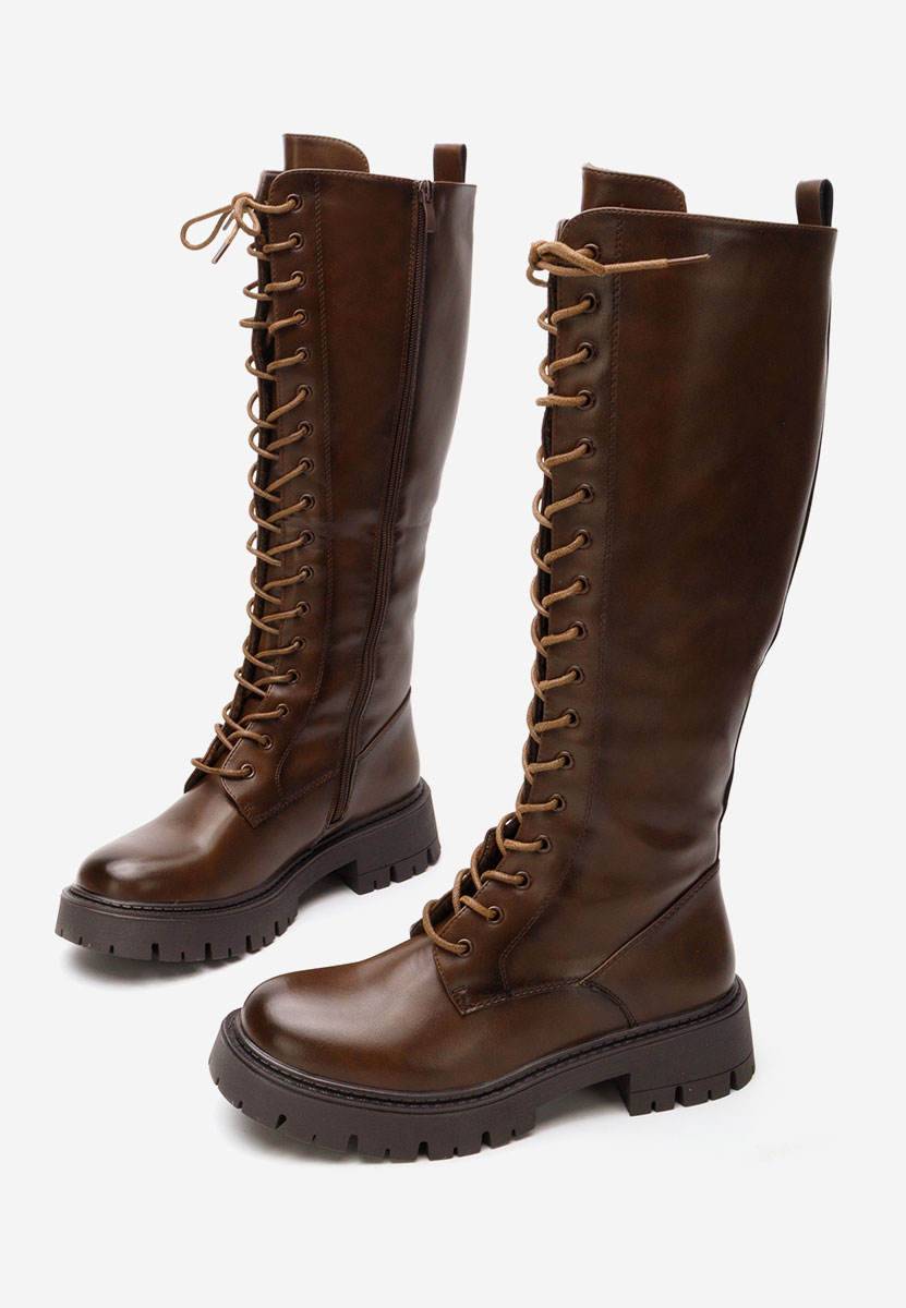 Дамски ботуши Hetie кафяв