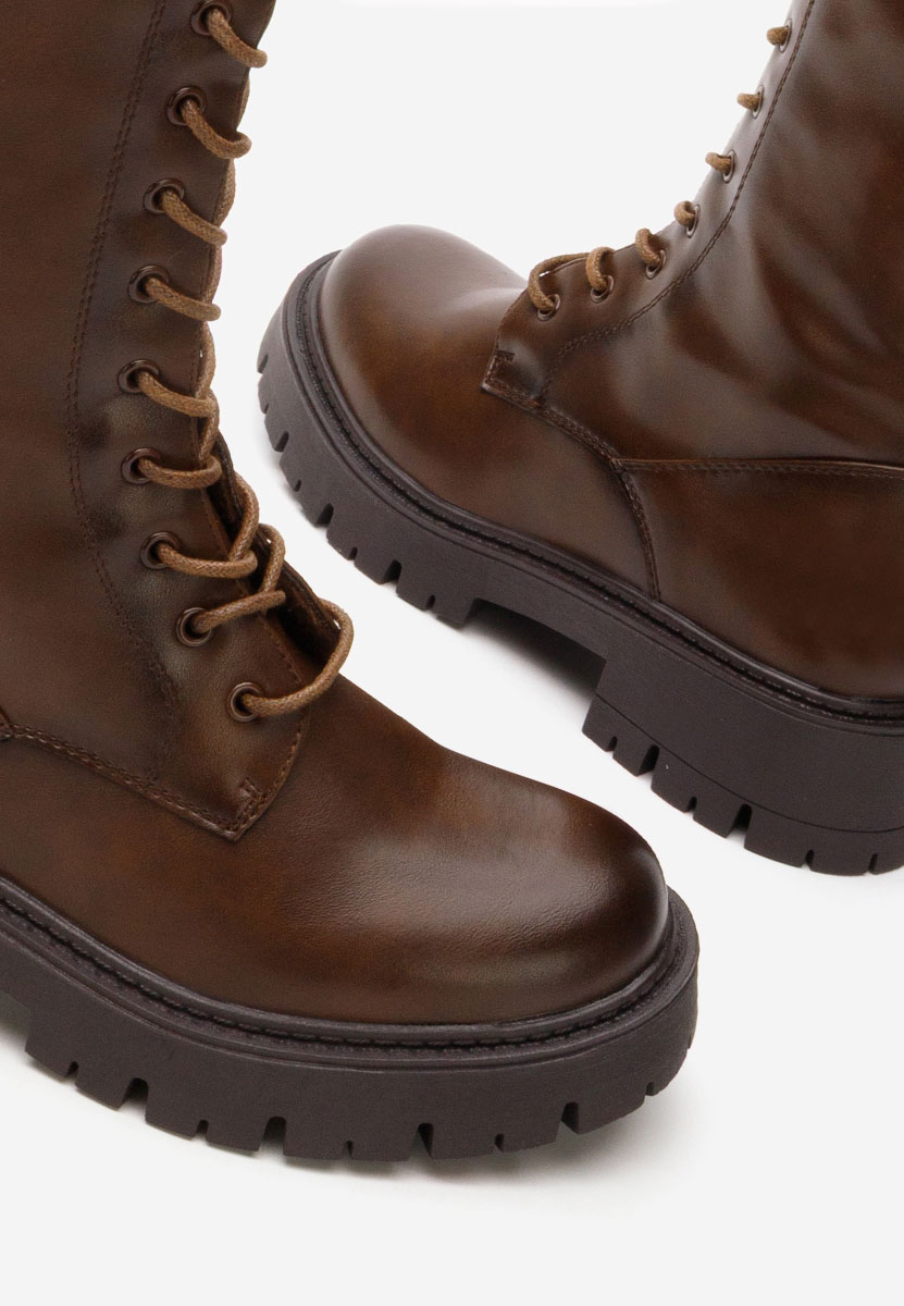 Дамски ботуши Hetie кафяв