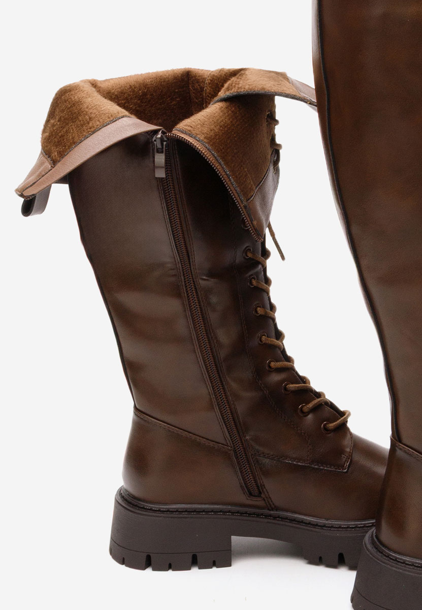 Дамски ботуши Hetie кафяв