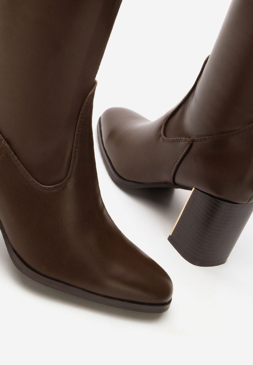 Чизми над коляното Jeanne кафяв