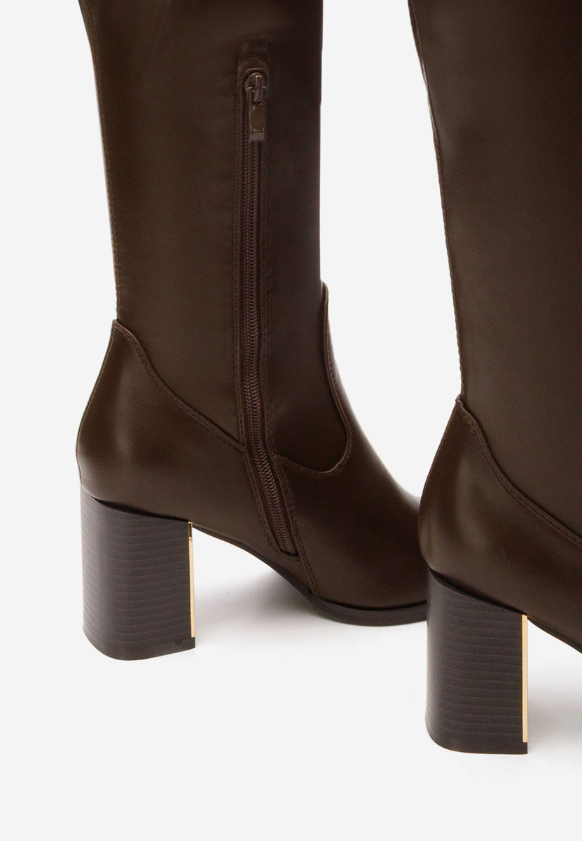 Чизми над коляното Jeanne кафяв