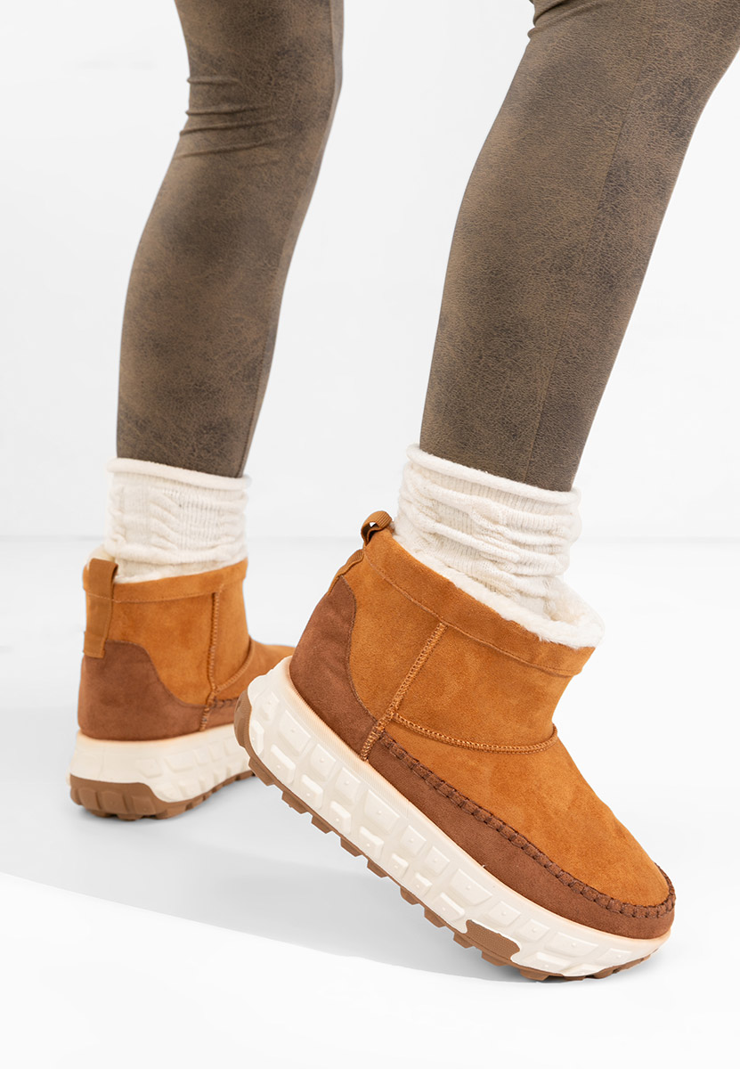 Обувки на платформа Novela камел