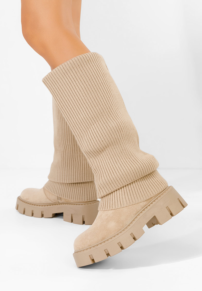 Дамски ботуши Michelina бежов