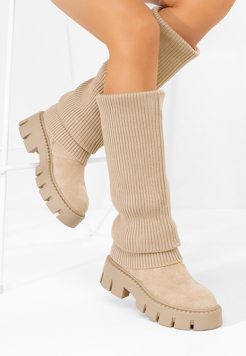 Дамски ботуши Michelina бежов