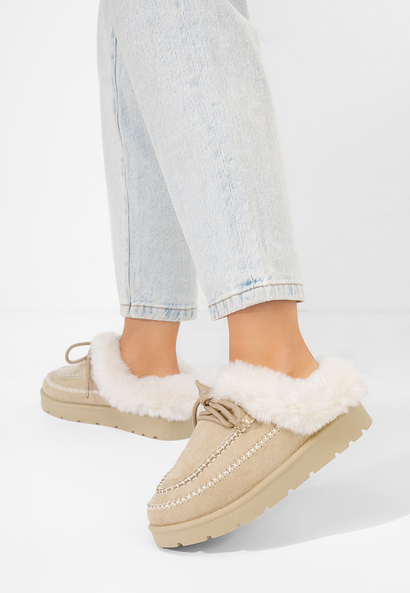 Дамско сабо Leainia бежов