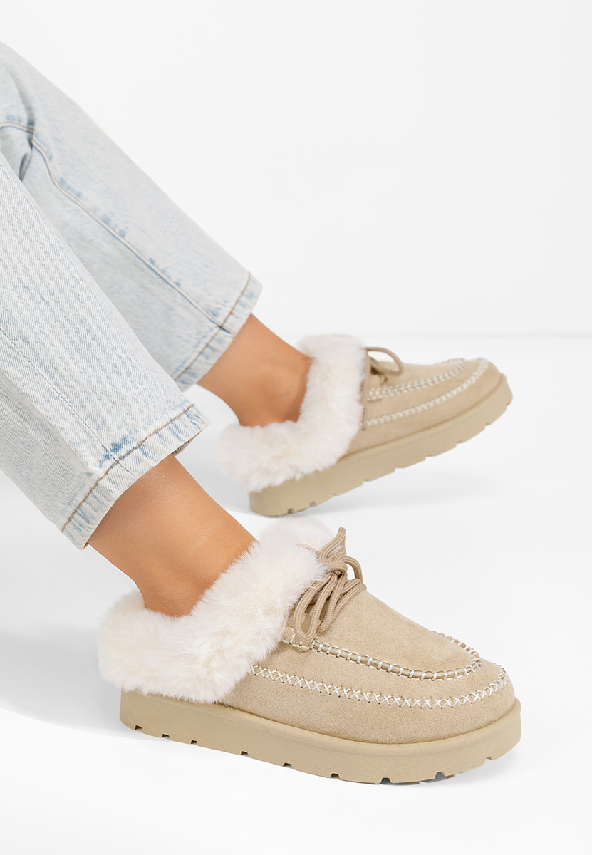 Дамско сабо Leainia бежов