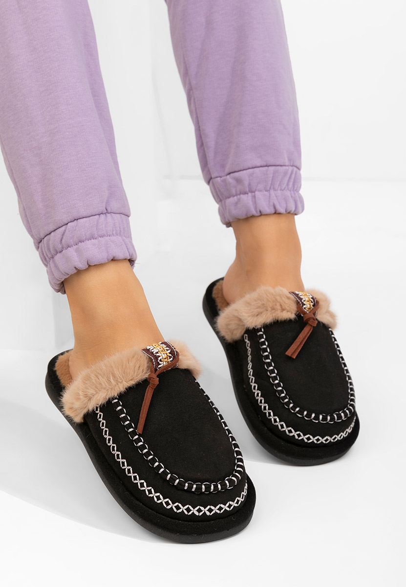 Дамски чехли Zeriva черни