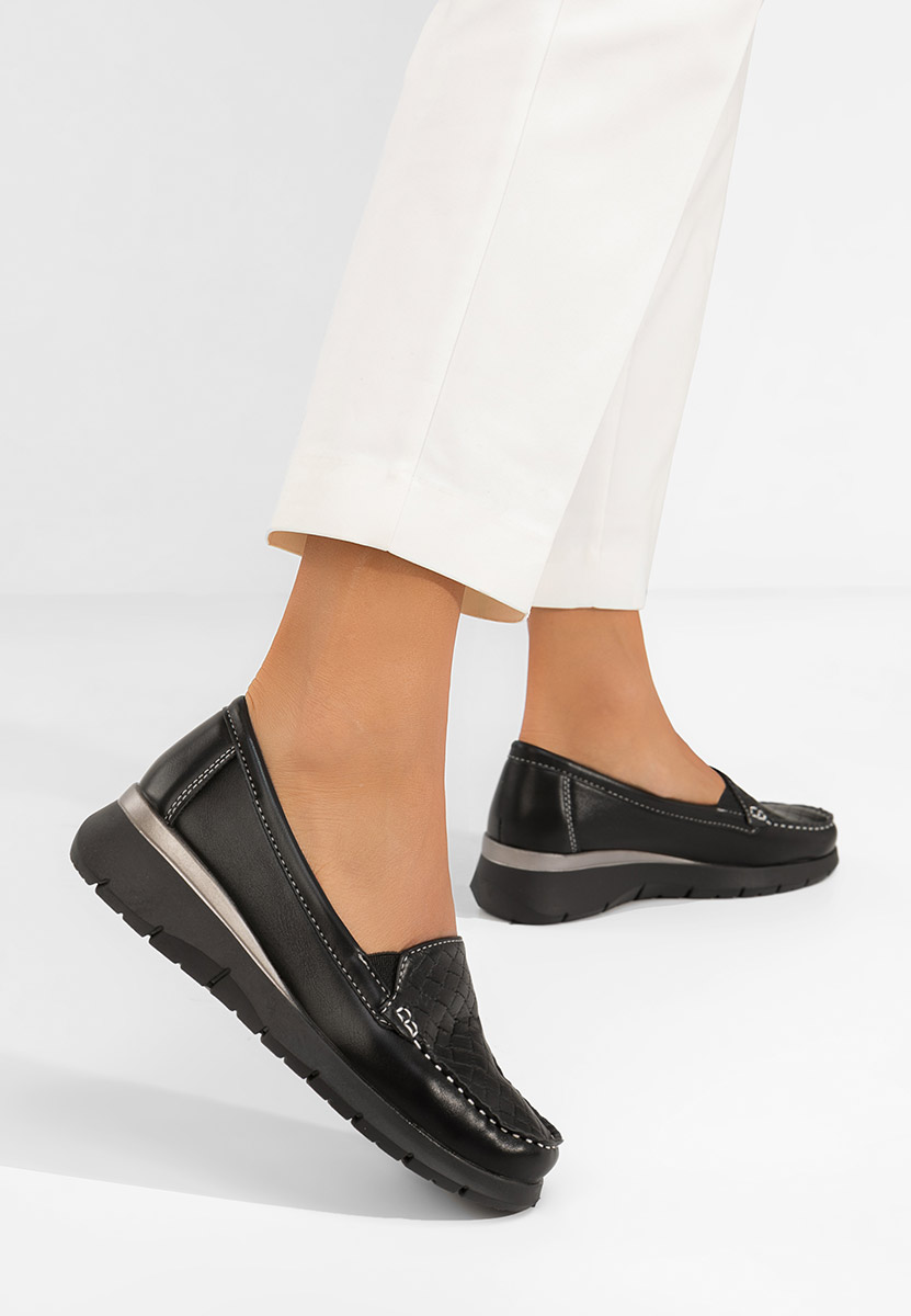 Дамски мокасини Seona черни