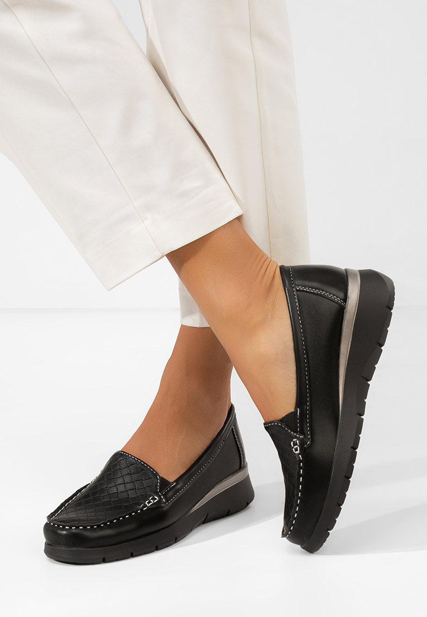 Дамски мокасини Seona черни