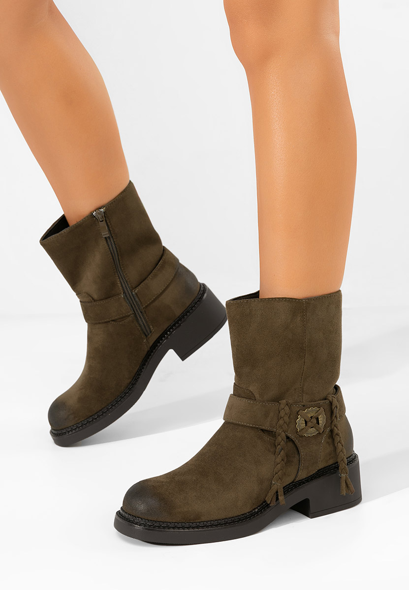 Дамски боти Alasika зелен