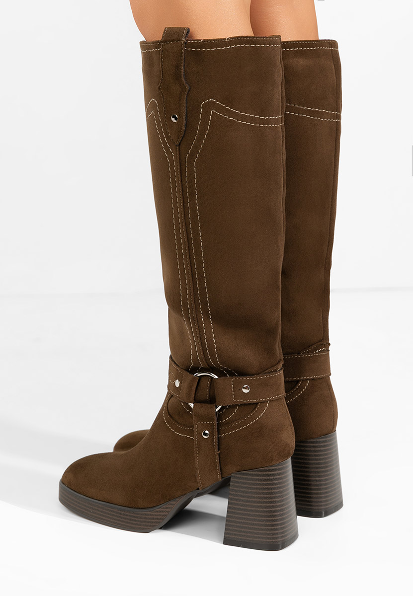 Висок чизми Lionia кафяв