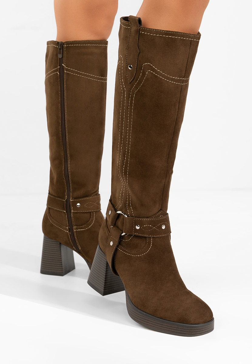 Висок чизми Lionia кафяв