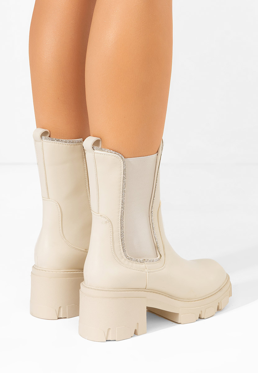 Дамски боти Justine бежов