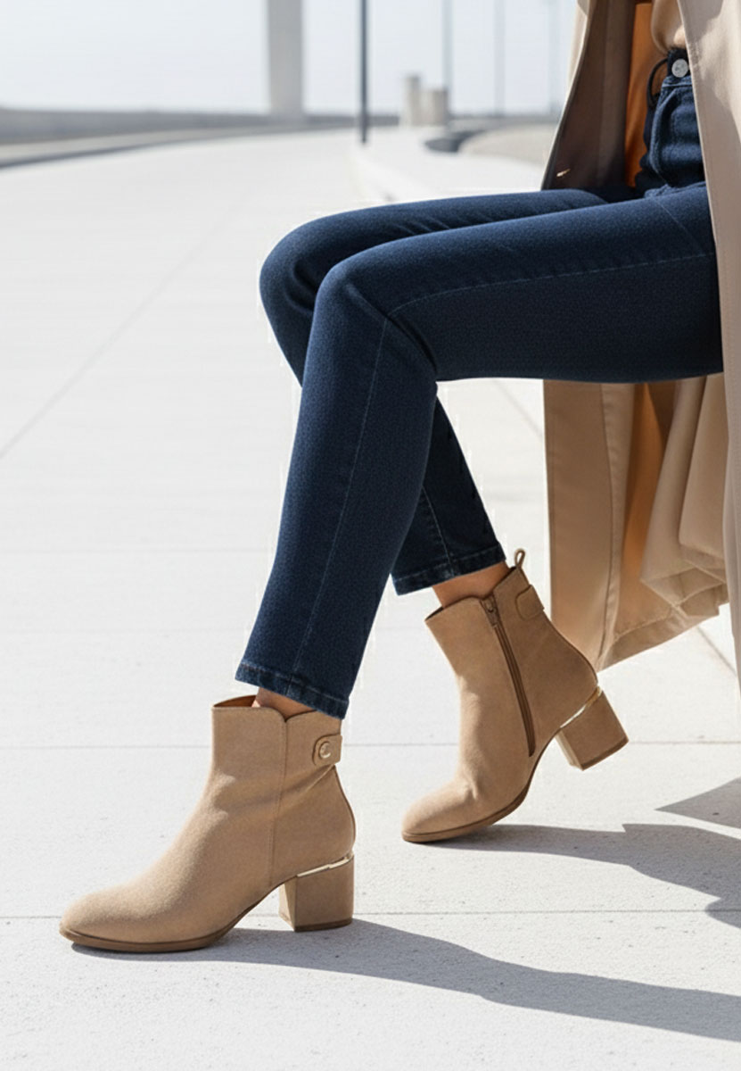 Боти на дебел ток Sikora каки