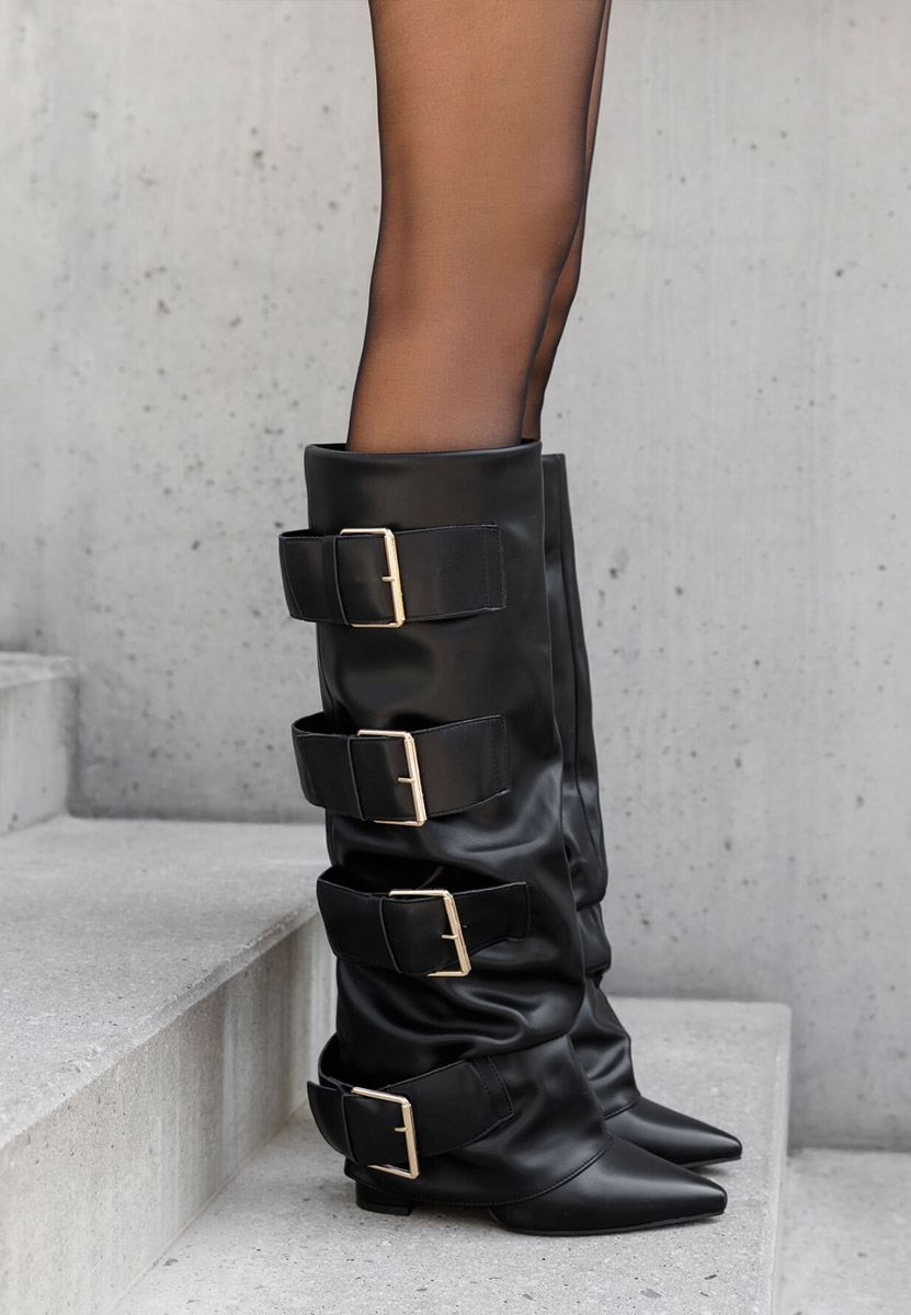 Чизми на ток Jefery черен