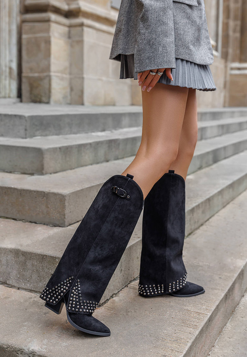 Чизми на ток Raffaela черен