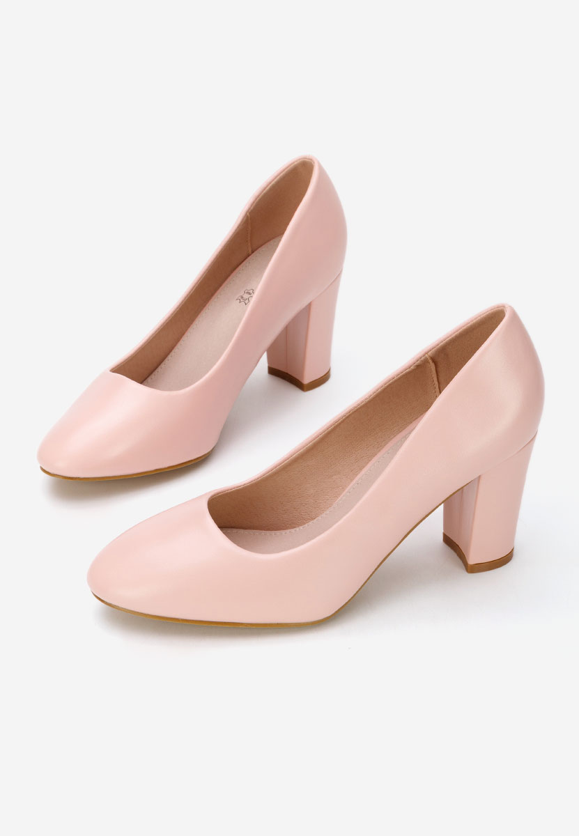 Oбувки с дебел ток Bonanza V2 телесен цвят