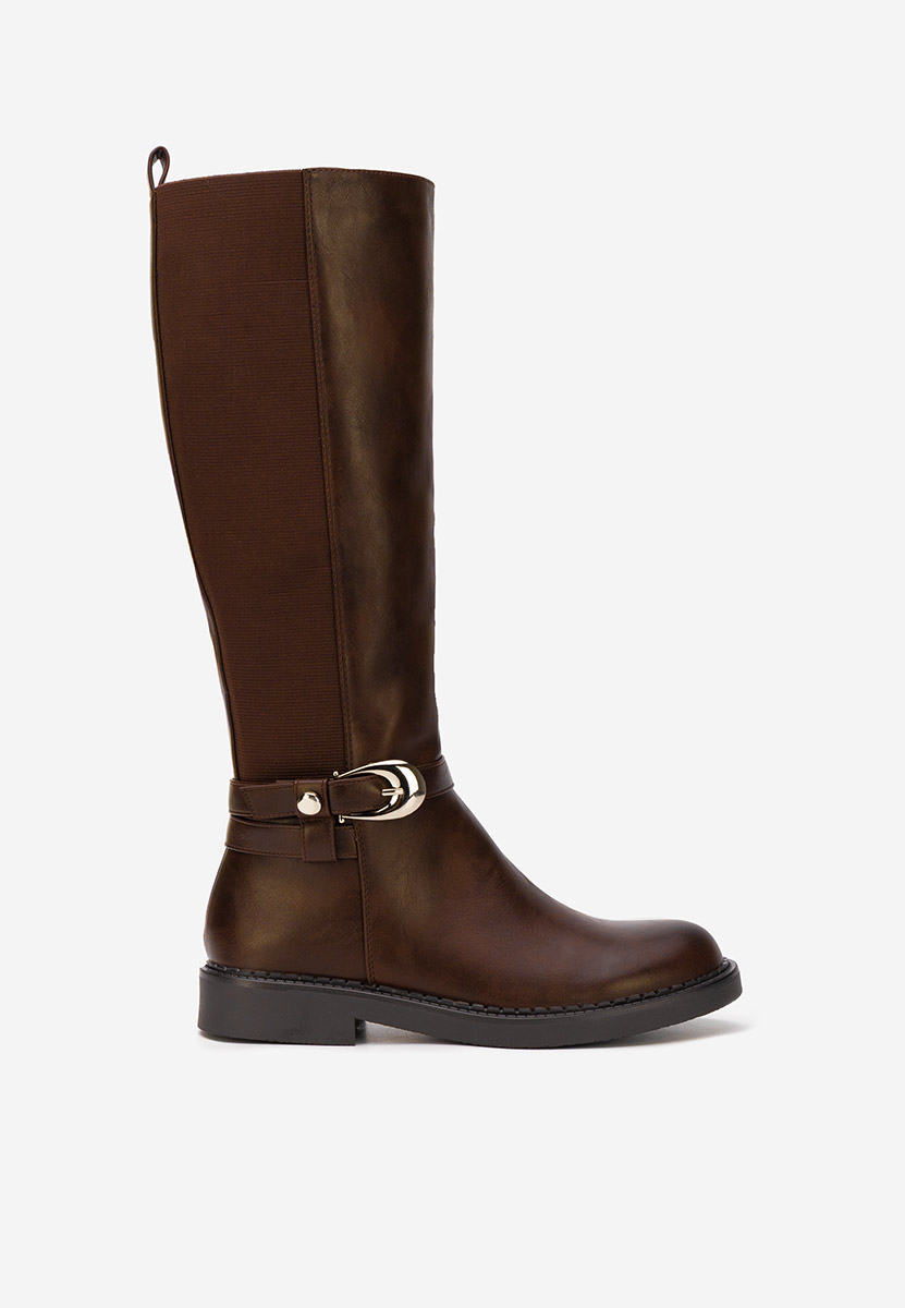 Високи ботуши Cevina кафяв