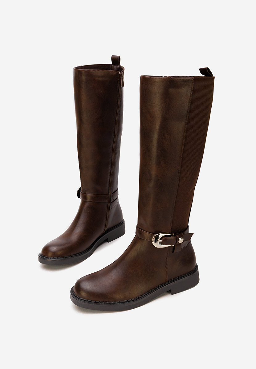 Високи ботуши Cevina кафяв