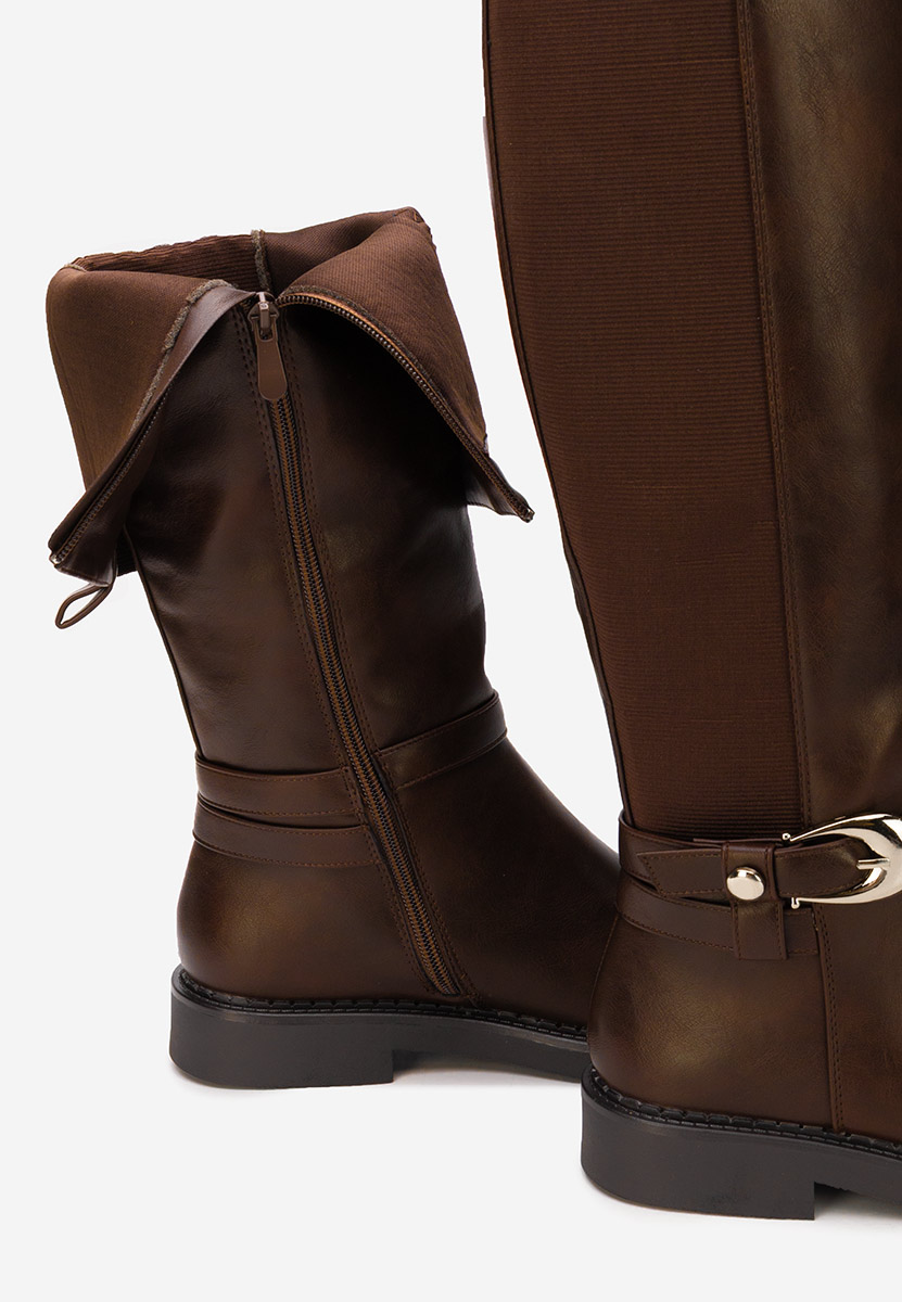 Високи ботуши Cevina кафяв