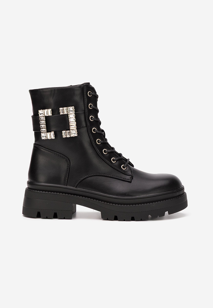 Дамски Боти с връзки Celisora черни