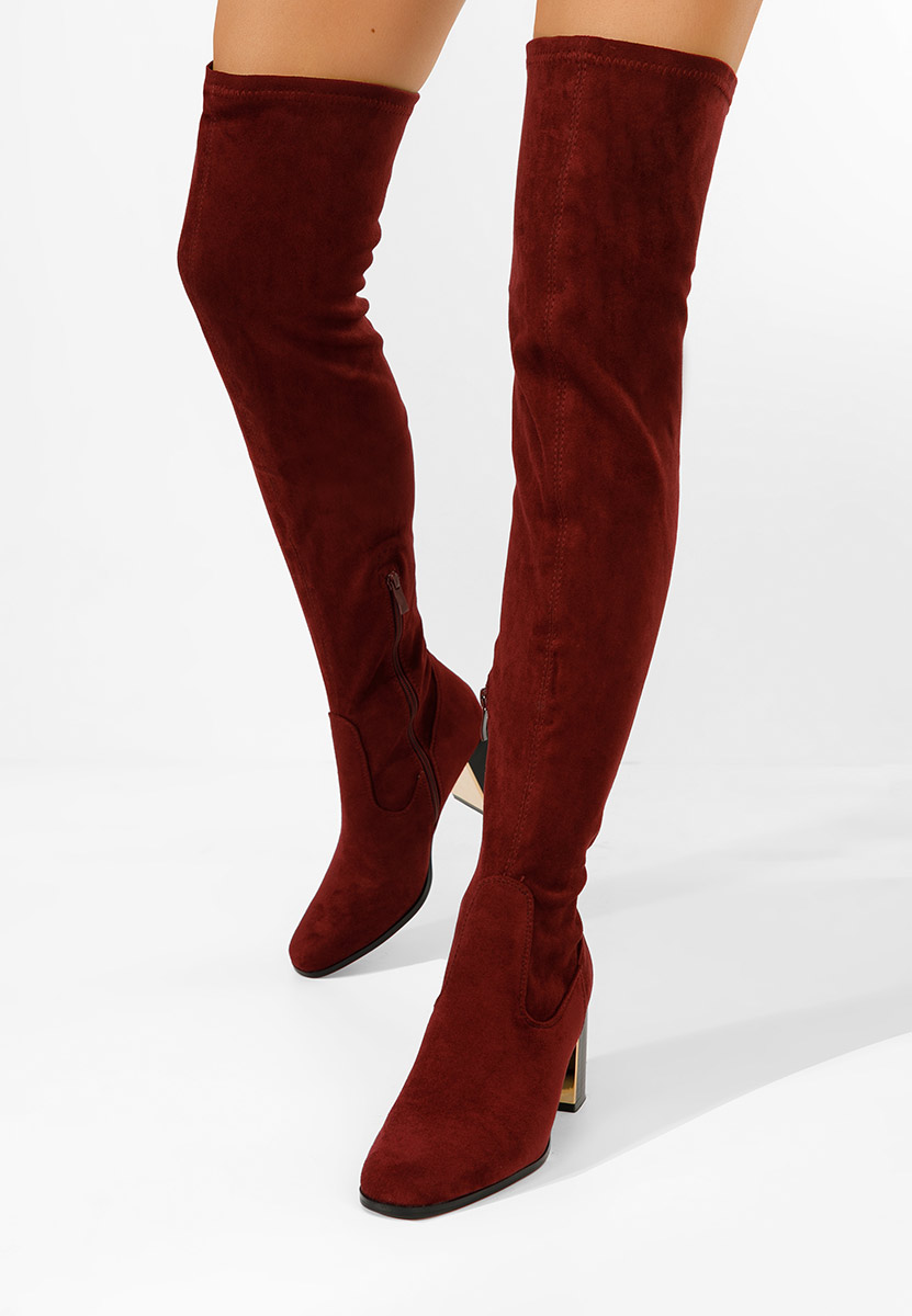 Чизми над коляното Jeanne V2 бордо