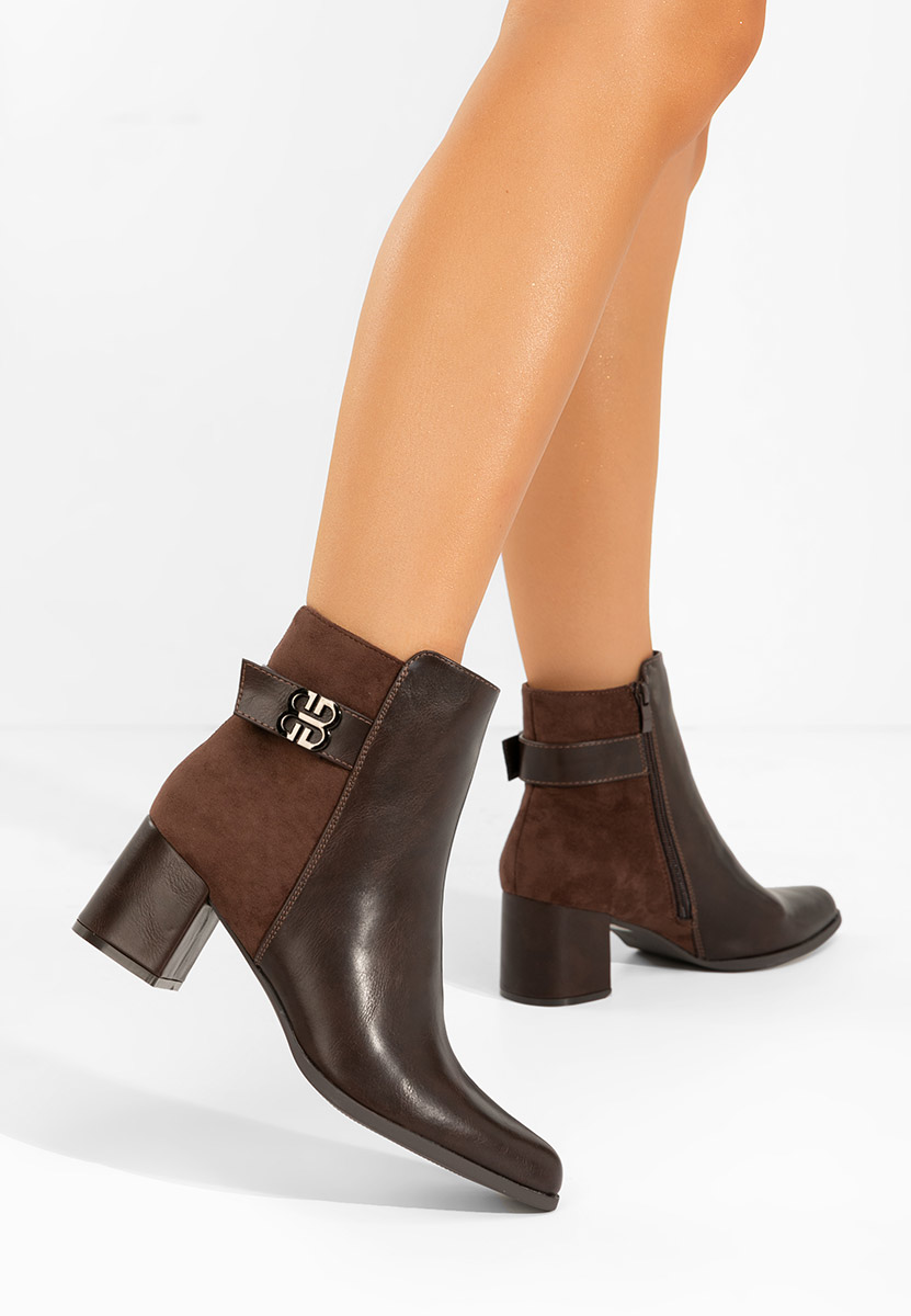 Боти на дебел ток Marivora V2 кафяв