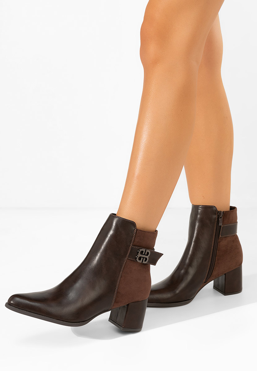 Боти на дебел ток Marivora V2 кафяв