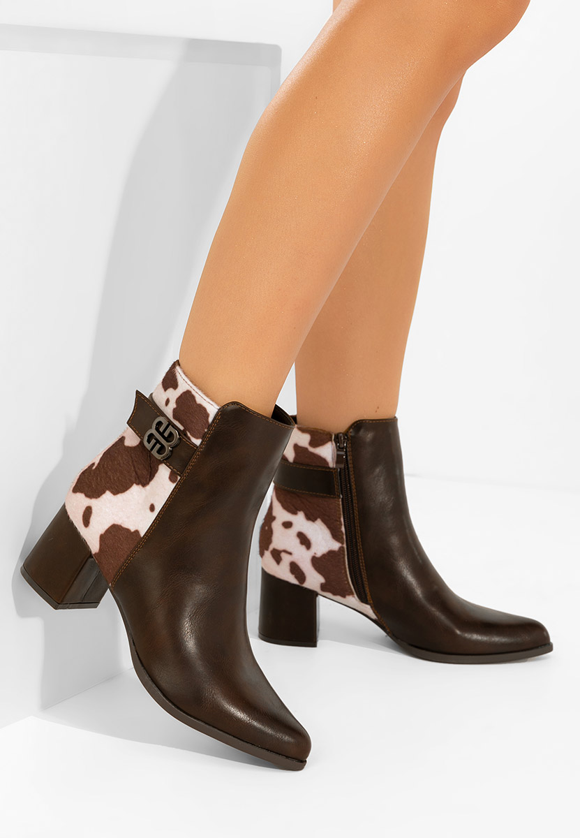 Боти на дебел ток Marivora кафяв