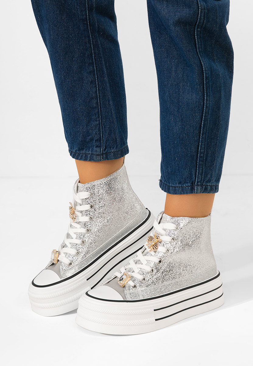 Кецове на платформа Trixy сив