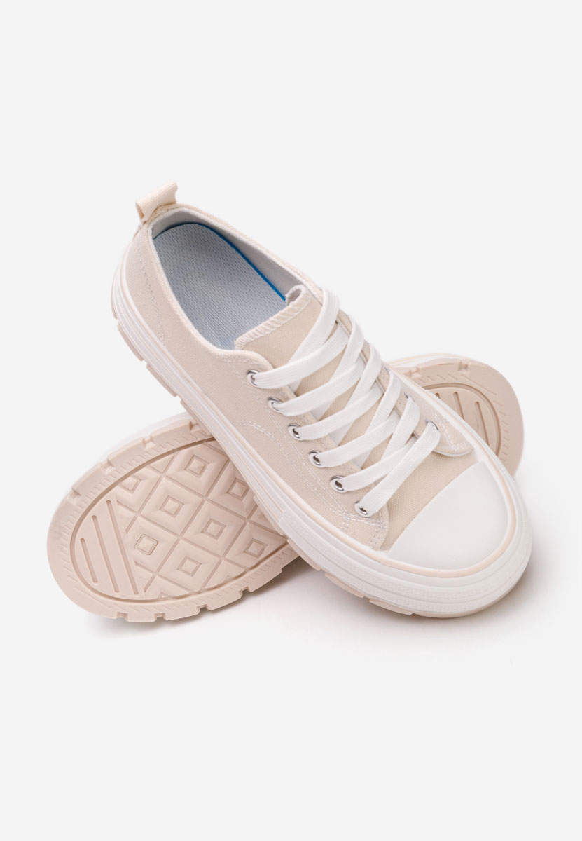 Кецове на платформа Zenoria бежов