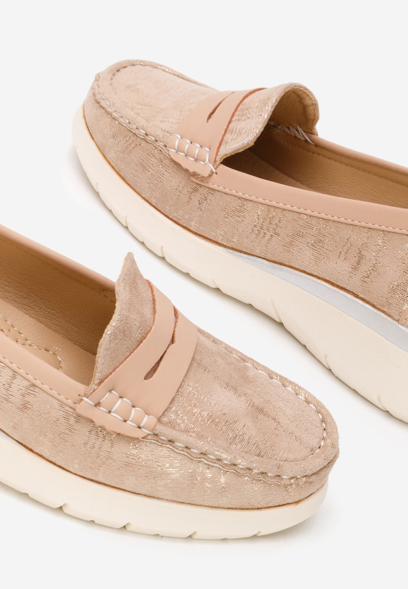 Дамски мокасини Martinea златен