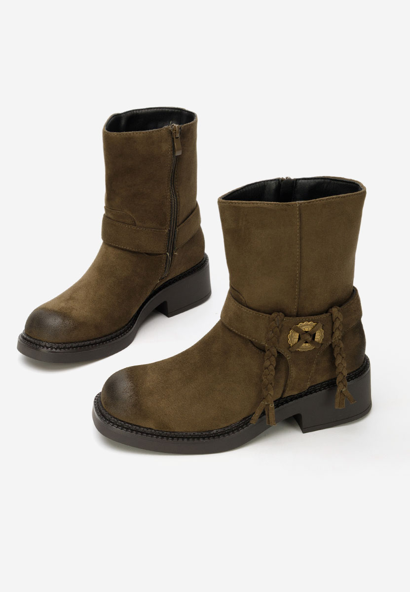 Дамски боти Alasika зелен