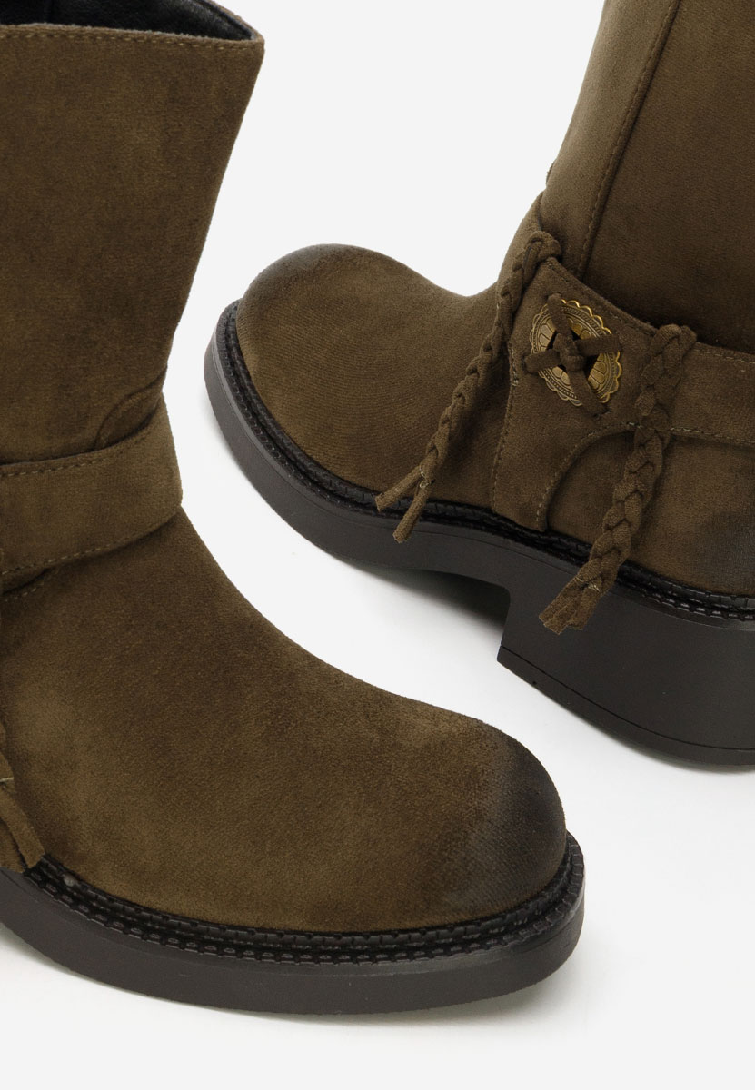 Дамски боти Alasika зелен