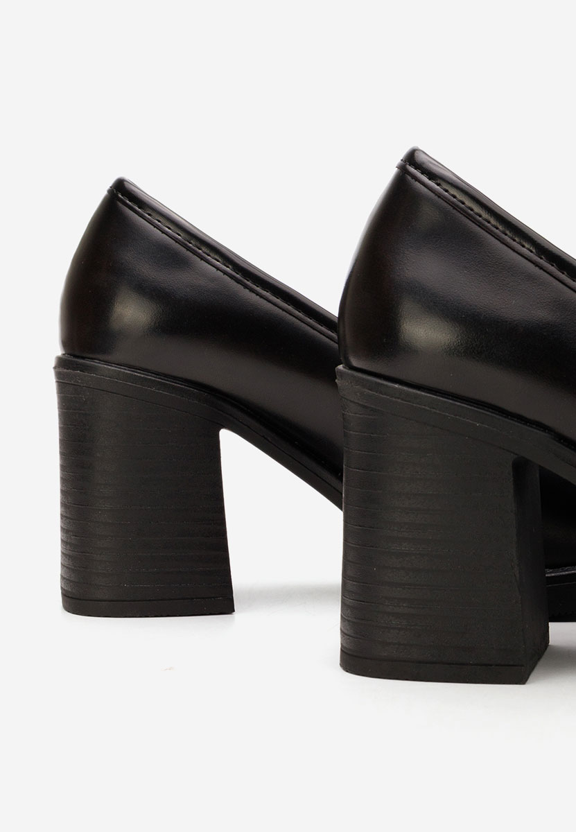 Дамски мокасини на ток Selira кафяв