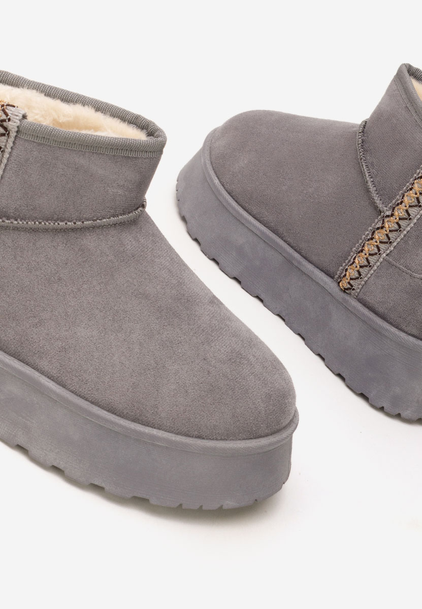 Обувки на платформа Kristin сив