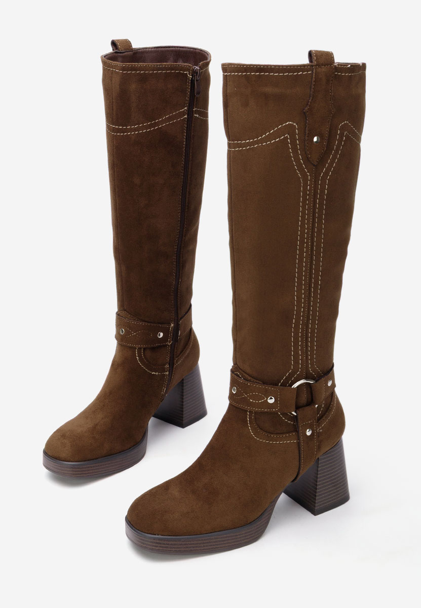 Висок чизми Lionia кафяв