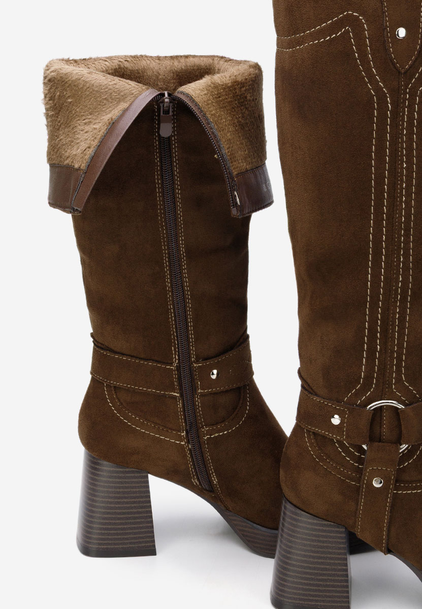 Висок чизми Lionia кафяв